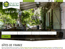 Tablet Screenshot of gites-de-france-ardeche.com